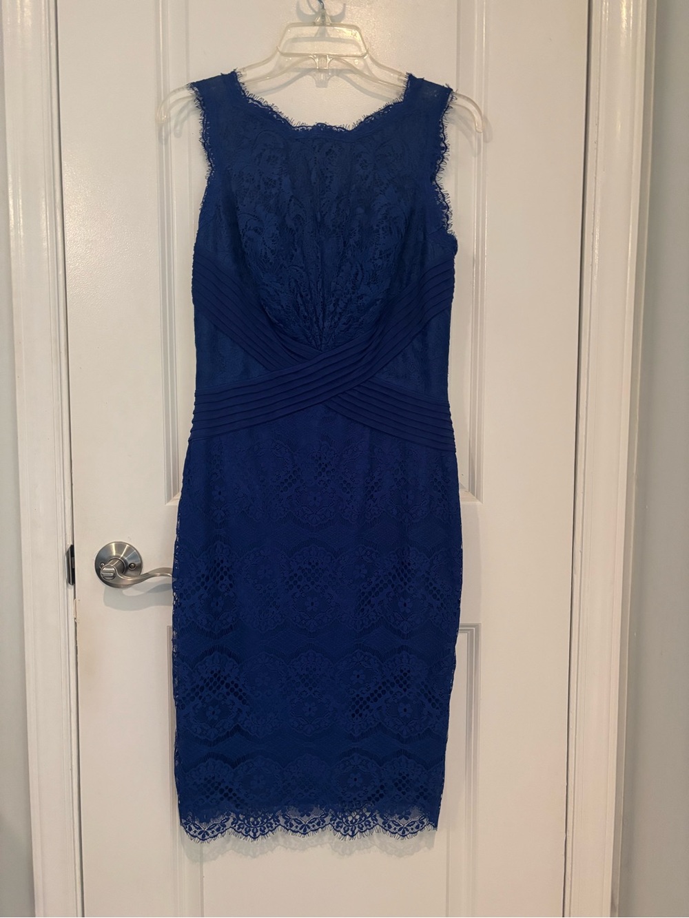Tadashi Shoji Lace Sheath Dress in Royal Blue